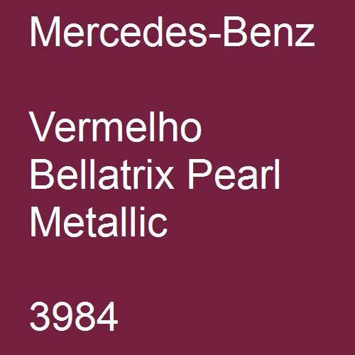 Mercedes-Benz, Vermelho Bellatrix Pearl Metallic, 3984.